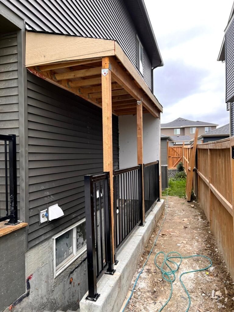 calgary side entrance cover framing